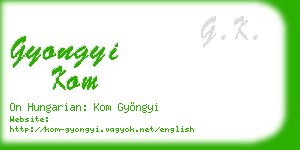 gyongyi kom business card